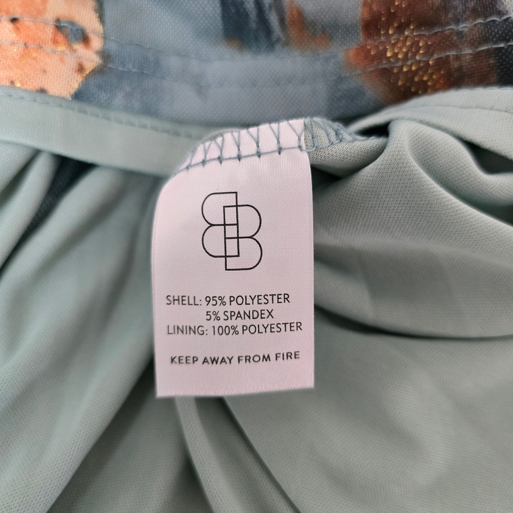NWT Baltic Born Amelia Tank Maxi Dress Teal Rust Floral Ruched Square Neck Med - Picture 4 of 9